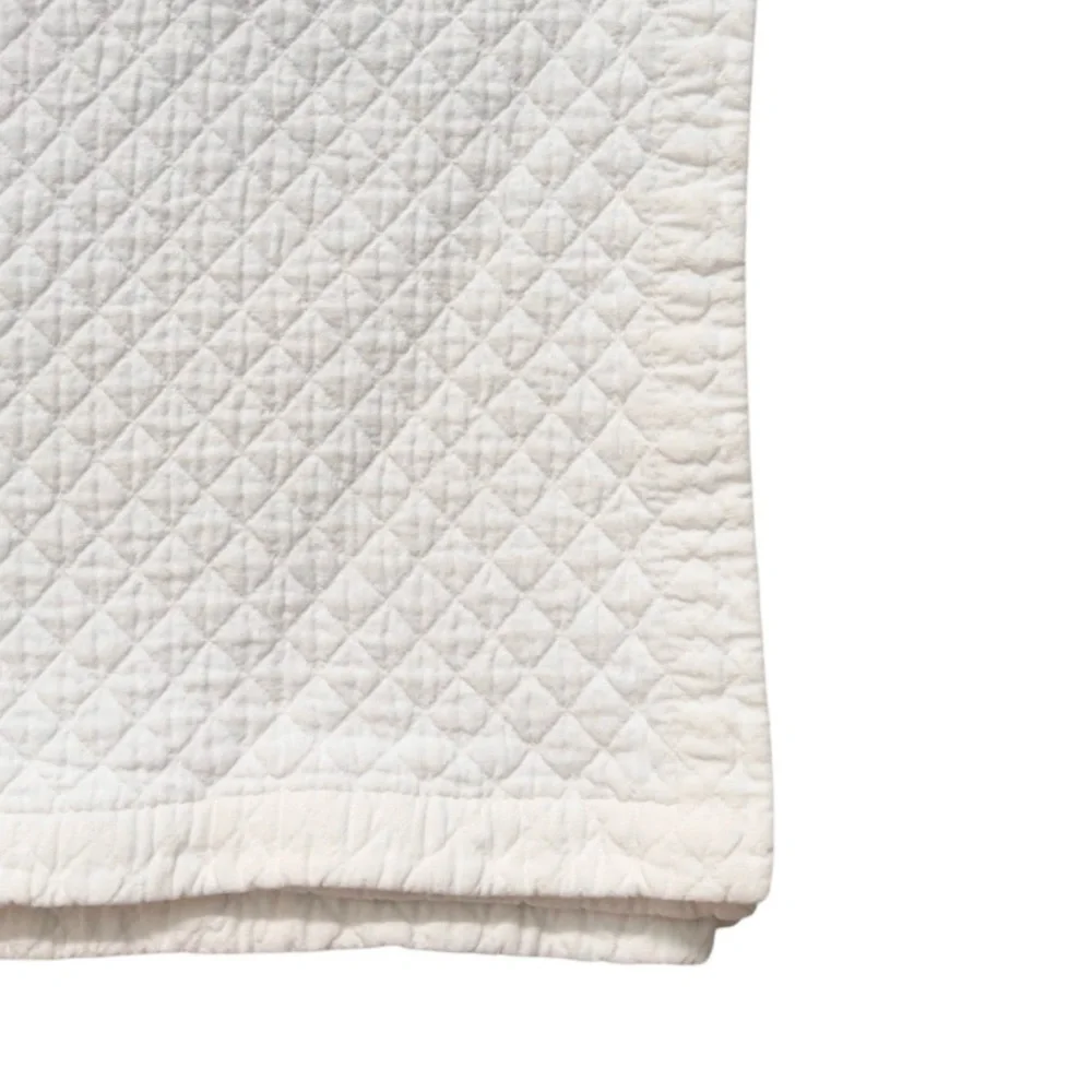 Restoration Hardware Matelasse White Quilted Cotton‎ Queen Bed Coverlet